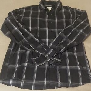 Men's Black Plaid Shirt